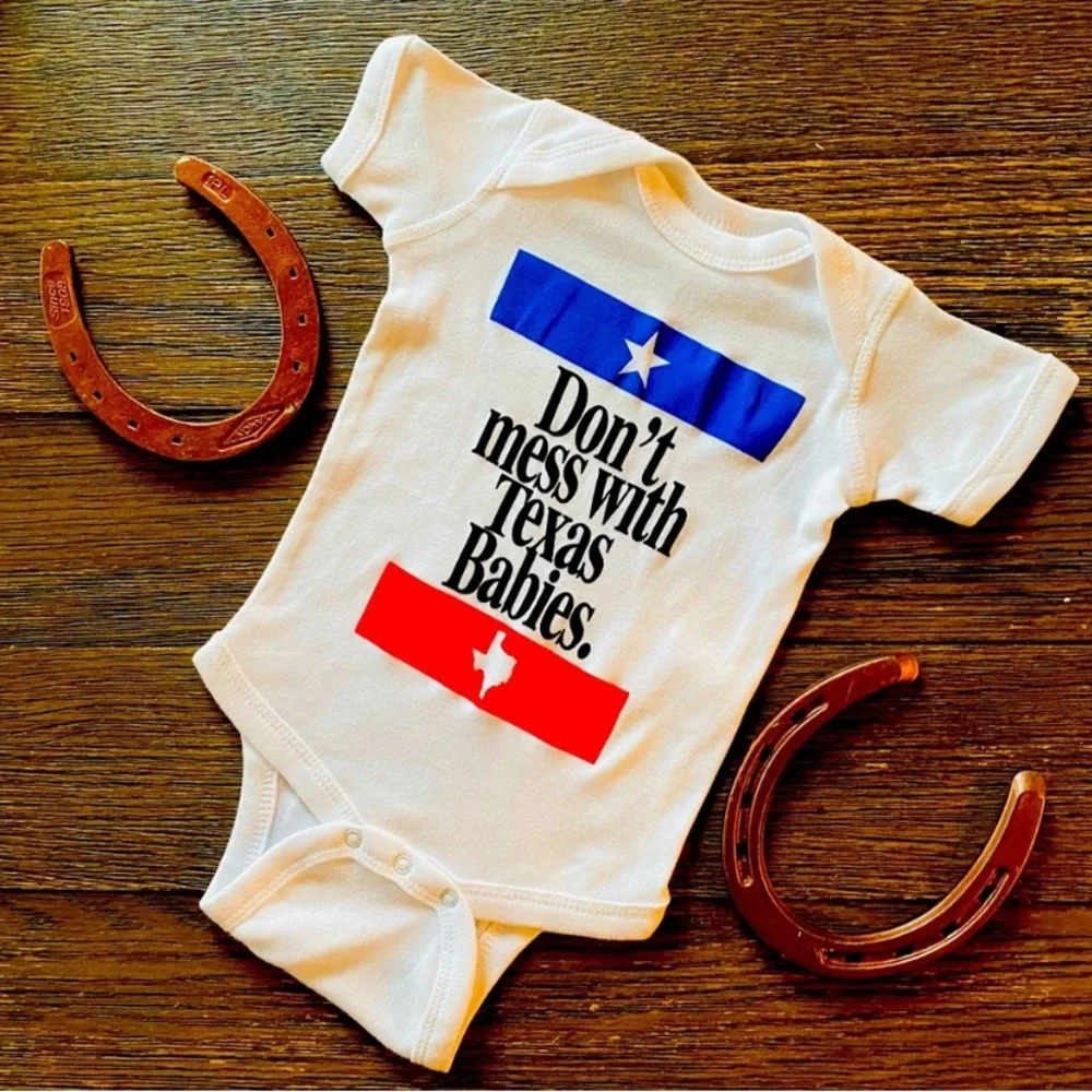 NEW 18 Month White Texas Baby Onesie Shirt Country Western Outfit Cowboy Unisex
